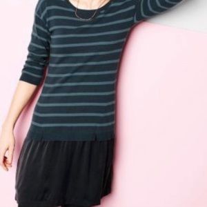 Garnet Hill Two-in-One Striped Dress